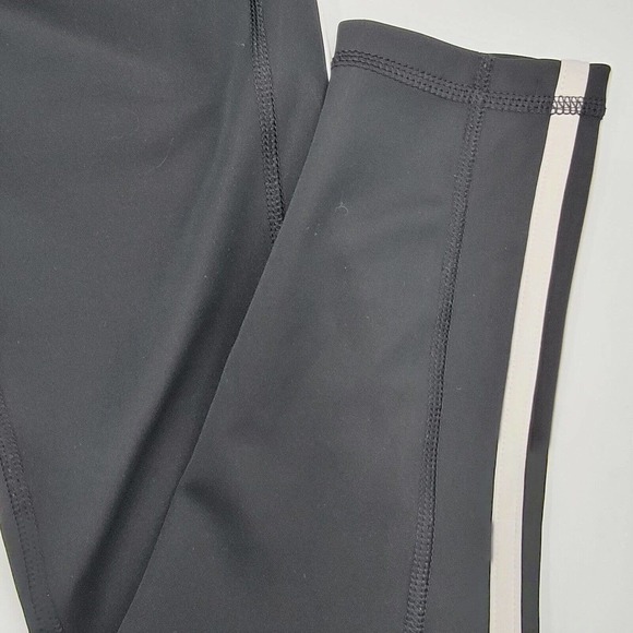 Adidas Aeroready Black White Athletic Stretch Pants 3 Stripes on Sides Size M - Picture 5 of 12